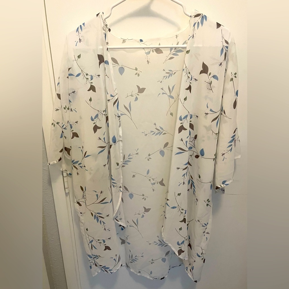 Floral Chiffon Kimono Cardigan